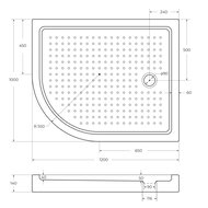    CEZARES (12001000150)  TRAY-A-RH-120/100-550-15-W-R