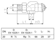   Oventrop  A , DN20 3/4",  , . 1181406