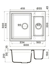  Omoikiri SAKAIME 60-2-PL (600500210) , 1.5 , , - 4993915