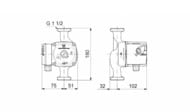   GRUNDFOS UPS 25-70 180, 140 , 1230 ,   96621354