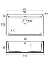  Omoikiri TARENTO 83 WH (838483254)  , , - 4993177