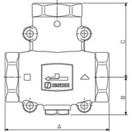   ESBE VTC511 DN32, Kvs14, PN10,  1"1/4, 70C,  .51020900