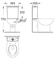  Grohe Bau Ceramic 39436000      ,   