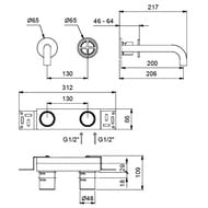    Fantini Fontane Bianche , , Matt Gun Metal 47P5P113B