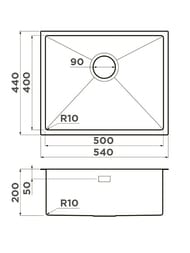  Omoikiri TAKI 54-U/IF-LG (540440200)  ,   4973093