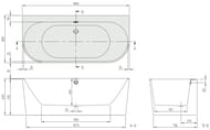   Villeroy & Boch OBERON 2.0 (1800800460)  ,  UBQ180OBR9CD00V-01