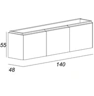    Cezares STYLUS (140x48x55) , 6 , Grigio nuvola 55233