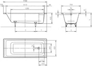   Kaldewei PURO 652 (1700750420) ,   easy-clean 256200013001