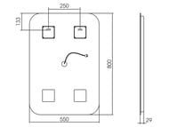  Silver Mirrors -4 (550800) LED-, , ,  -00001217