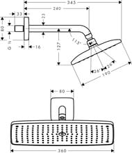   Hansgrohe Raindance E 360 AIR 1jet ,     223 27371000