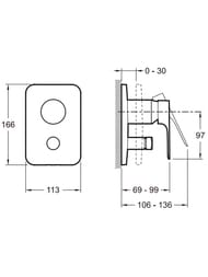  Jacob Delafon ALEO+ E98718-CP  /, ,  