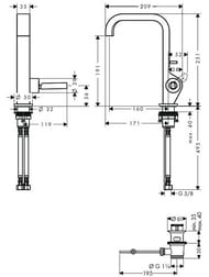  Axor Citterio 39034000  ,  ,   160 , 