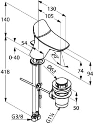  KLUDI AMBIENTA  ,  ,    G1 1/4 () 530290575