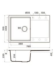  Omoikiri Daisen-78T WH (780510230) , , , :  4993522