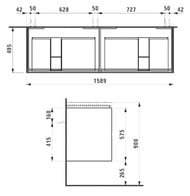    LAUFEN PALOMBA 407454 (1585x495x590) 4 ,  ,  