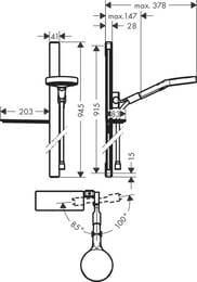   Hansgrohe Rainfinity (  130 3jet, , , )  27671000