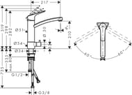  Hansgrohe MySport   c ,  ,   160 13872000