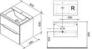    RAVAK SD-800 R Classic II  (800x600x490) 2 , / 70508023