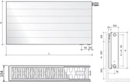   PURMO Ramo Ventil Compact 22 :500500x102   . . 1/2" 911 