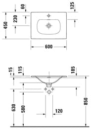  Duravit Viu 600450 ,  ., 1 .   03856000001