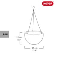  KETER HANGING SPHERE PLANTER (35x35x22), 8,6 , , 