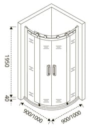   GOOD DOOR BAS ALTAIR R-TD-100-C-CH (100100) , 2 . , 