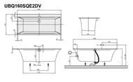   Villeroy & Boch SQUARO EDGE 12 (1600750450)  ,  UBQ160SQE2DV-01