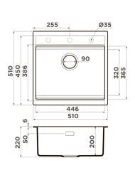  Omoikiri KITAGAWA 51 AZ (510510220), ,  azur blue . 4993832