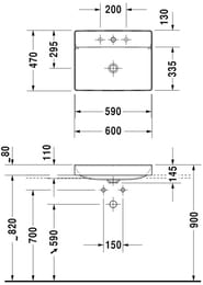  Duravit DuraSquare 600470   ,   2354600041