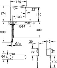  Grohe Eurosmart Cosmopolitan E 36421000  , , L-Size  