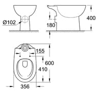  - Grohe Bau Ceramic 39349000 (356400600) ,  