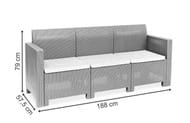  B:RATTAN NEBRASKA SOFA 3 (18858 79) , 