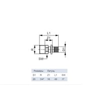  TECEflex  203/4'', ,  .765504