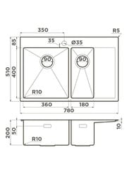  Omoikiri AKISAME 78-2-IN-L (780510200)   ,   4973062