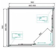   BelBagno DUE (885-900885-9001900) DUE-A-2-90-C-Cr  ,  