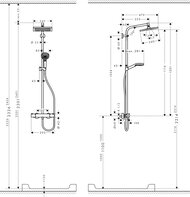   Hansgrohe Crometta E 240 Showerpipe 9/ ,   . 27281000