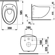   Laufen ILBAGNOALESSI ONE 820976 (585390400)  CleanCoat