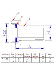  Valtec  . ,   3/4"  VTr.611.N.0005