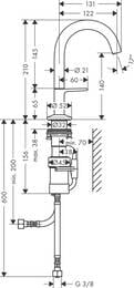  Axor One 48010000   Select 140,   push-open, 