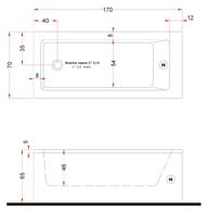  Gruppo Treesse Dream 170 V8371 1700x700x650 CrystalTech, , , 