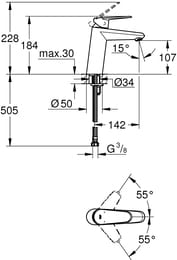  Grohe EuroDisc Cosmopolitan 23449002  , M-Size,  /, /