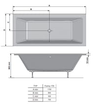   RAVAK FORMY 01 SLIM C691300000 1700x750 :