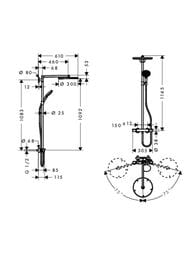   Hansgrohe Raindance Select S 300 Showerpipe  ,  27114000