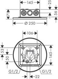   Axor ShowerSolutions 35287000 250, , 1jet, 1  , 