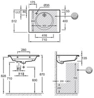  Jacob Delafon Odeon Rive Gauche EXAX112-Z-00 70    , :