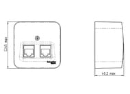  Systeme Electric BLANCA ,  RJ45, .5E+ RJ11 . BLNIA045117