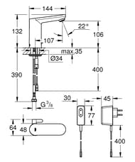  Grohe EuroSmart Cosmopolitan E 36325001   ,  