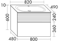    Burgbad Fiumo 820490610 ,  SFXN082F3957FOT55G0223