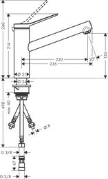  Hansgrohe Zesis M33   150, 1jet, ,   74806800