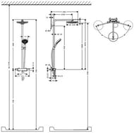   Hansgrohe Raindance Select S 240 2jet Showerpipe  ,/ 27129400